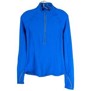 Lululemon Half Zip Mock Neck Pullover Sweater Blue Women's Size 6 EUC